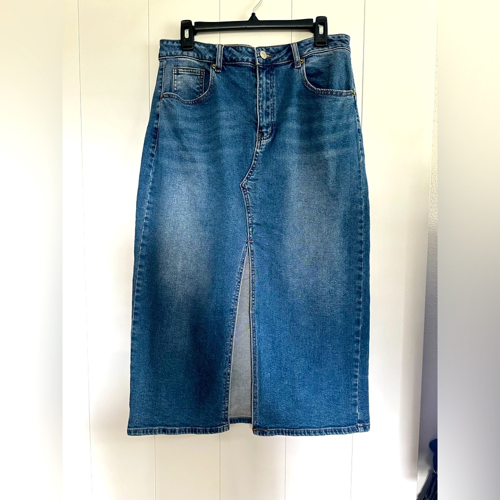JustFab Maxi Jean Skirt